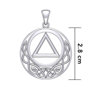 Celtic AA Recovery Silver Pendant TPD3936 - Jewelry